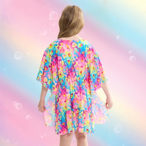 Saída de praia para meninas, unicórnio, saída de banho de chiffon, saída de banho para bebês, roupa