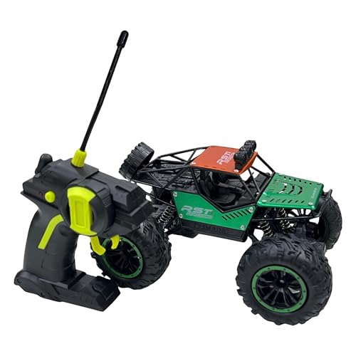 Image of RST Racing Remote Control Rock Crawler Car, 4WD RC Off-Road Truck, 1:18 Scale, Rechargeable, Shockproof, All-Terrain Monster Truck Toy for Kids & Adults (Green)