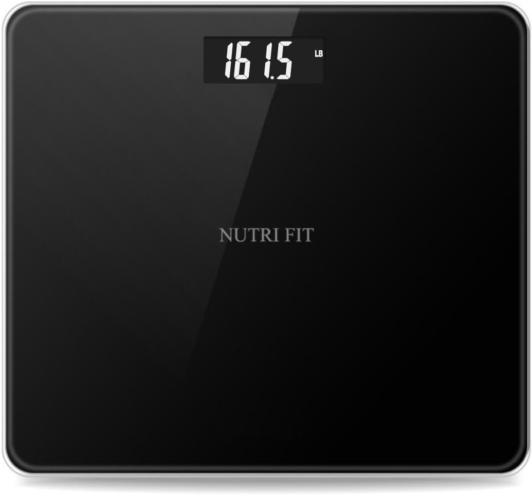 NUTRI FIT Digital Bathroom Scale for Body Weight, Bath Scale for Accurate Weight Watching with Large LCD Display, Most Accurate for The Elderly Safe Home Use, 330 lbs