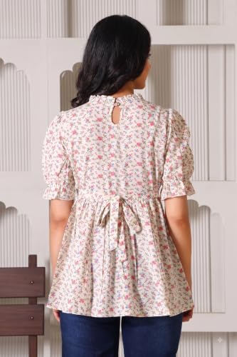 Image of ZUVINO Maternity Tops for Women || Feeding Short Kurti for Mothers || Long Top for Pregnancy with Zip || Stylish Maternity Wear for New Moms || Plus Sizes Upto 6XL.
