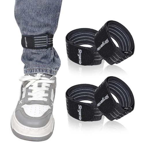 Elastic Cowboy Boot Straps with Anti-Slip Strips, Boot Bands for Cowboy Boots Ankle Strap Adjustable Pant Leg Straps for Men & Women Wading, Biking, Fishing, Hiking Accessories