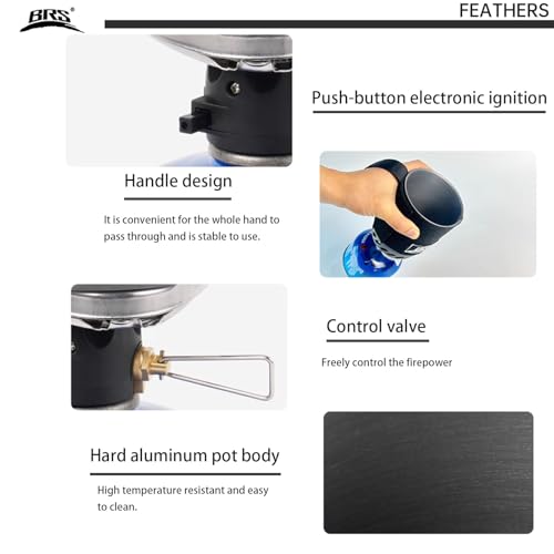 BRS Herd Jagd Campingausrüstung 1500W Persönliches Kochen Mit Feineinstellung Ventilbrenner Herdplattenkocher All-in-One Für Wandern Rucksackreisen Angeln BRS-61
