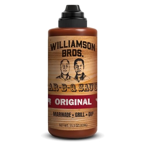 Williamson Bros - Original Southern BBQ Sauce | Made with 16 Spices, Gluten-Free, No High Fructose Corn Syrup, 15.5 oz