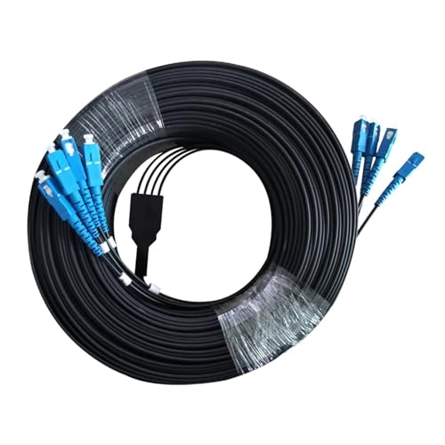 Cavalier fibre optique extérieur 4 cœurs de 50m pour connecter le bureau de jardin