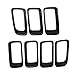 KYYET Black Grille Inserts Clip-on Grill Cover Trim Ring Kit Compatible with 2011-2016 Jeep Compass Replace 68109865AA