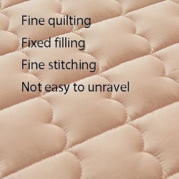 FCLDESHOP Deep Pocket Bed Sheet,Pure Color Quilted Quilted Mattress Protector, Bedroom Hotel Holiday Home Deep Pocket Bedding Sheet Bed Cover,Pink,71 * 79inch (180x200cm) (1pcs)