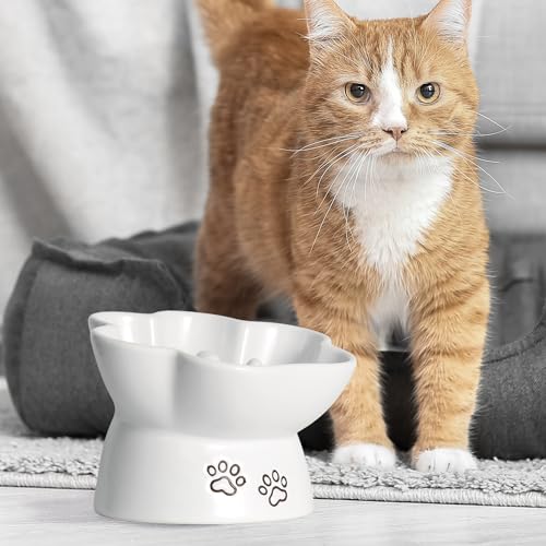 Kaiikais Slow Feeder Hundenapf und Katzenfutternapf, 240ml oz Keramik-Hundewassernapf, erhöhter Slow Feeder Hundefutternapf, Slow Feeder Katzennapf, Kleiner Slow Feeder Napf für Hunde – Bild 4