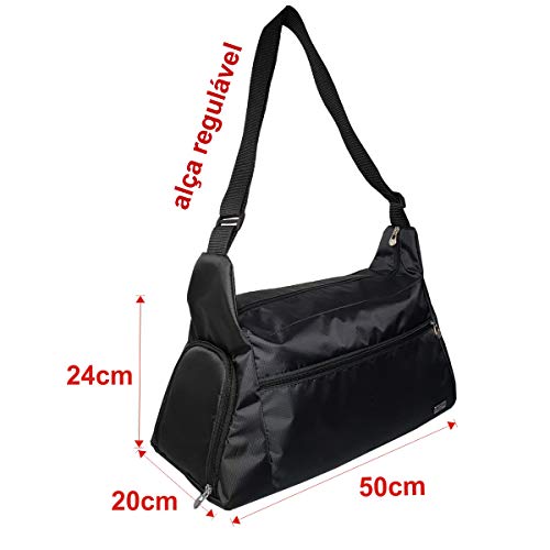 Bolsa Academia Fitness Preta Multiuso Natação Esporte