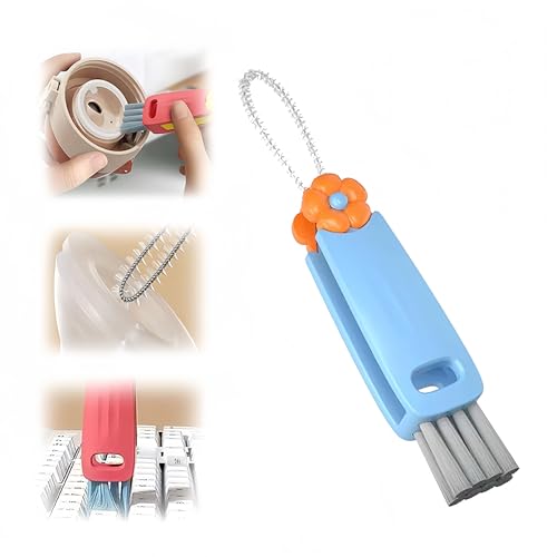 3-in-1 Cup Lid Bottle Cleaning Brush 2026, Gap Cleaner Set for All Cups & Water Bottles-Blue