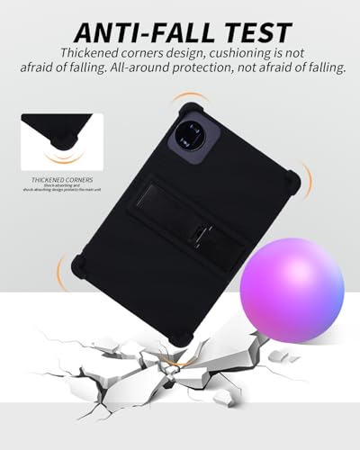 Coque de protection TECLAST P50T 11" en silicone noir antichoc robuste - 7