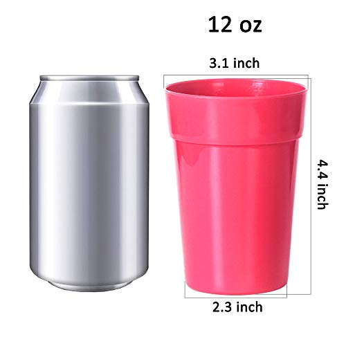 Vasos de plástico para niños irrompibles Youngever rosa 350ml 3