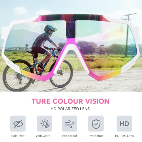 JOGVELO Kinder Polarisierte Sonnenbrille, Jugend Baseball Sonnenbrille für 6-14 Jahre Jungen Mädchen UV400 Sport Softball Laufen Radfahren Brille