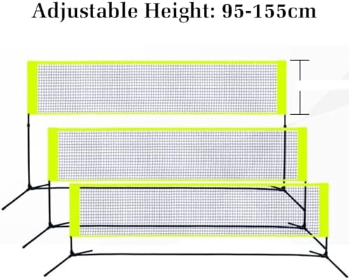 Portable Badminton Tennis Net Stand - Freestanding Badminton Posts with Net & Backpack, Ideal Sports Training Equipment for Stadium, Beach, Outdoor Activities (520cm Length)