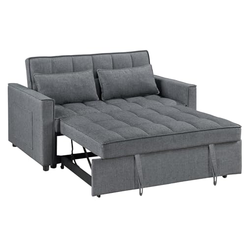 lagohezur 2-in-1 Convertible Loveseat Sofa Bed with Pull Out Bed