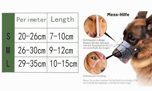 YAODHAOD Maulkorb für Hunde Transparent, PVC für große Hunde(L)