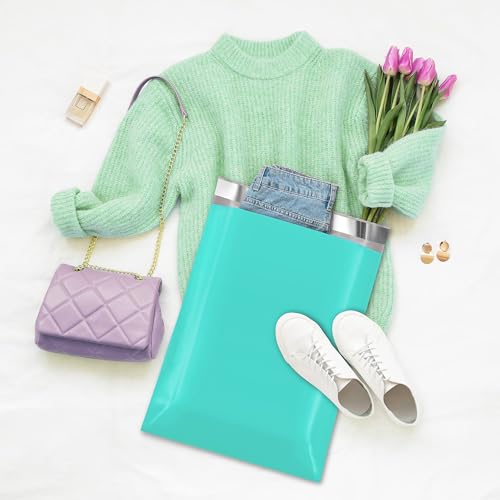 Switory Parcel Bags Postal Bags Shipping Bags Strong Adhesive Mailing Bags, Waterproof and Tear-Proof Multipurpose Envelopes for Clothing, Small Business, Boutique, 30.5 x 39.5cm, Teal Green, 25pcs - Image 5