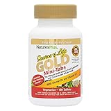 NaturesPlus Source of Life Gold Multivitamin - 180 Mini-Tabs - with Vitamins D3, B12 & K2 - Blood, Bone & Immune Support - Vegetarian & Gluten Free - 30 Servings