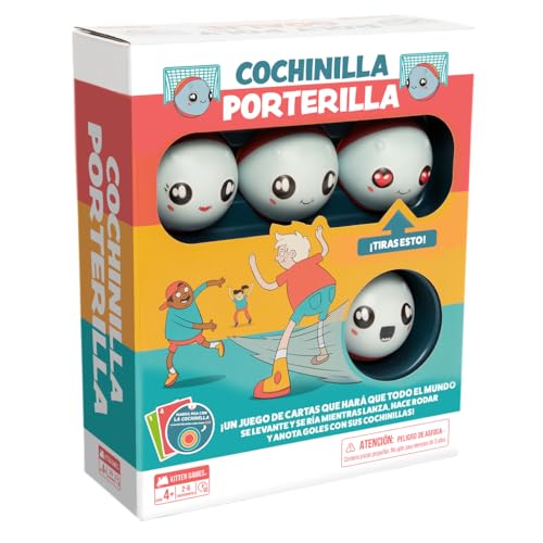 Asmodee Cochinilla Porterilla, Juego de Cartas y Acción con Cochinillas Blanditas para Niños y Familias, A Partir de 4 Años, De 2 a 6 Jugadores, 10 Minutos por Partida, Español