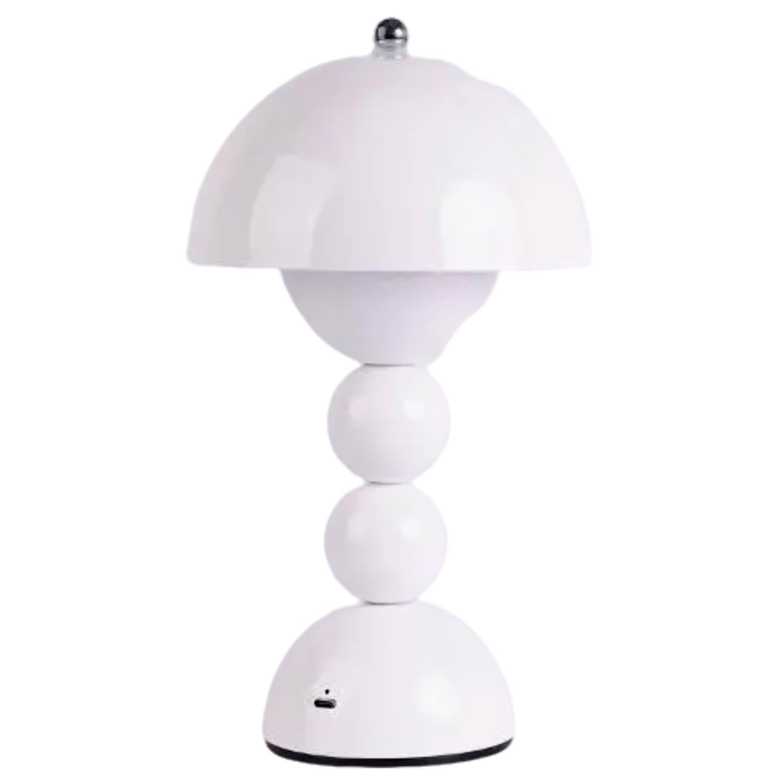 Brabola Rechargeable Table Lamp, 3-Color Dimmable Cordless Desk Lamp with Touch Control, Portable Battery Powered Nightstand Lamp for Bedroom, Kitchen, Outdoor, Camping, Decoration (White)
