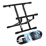 BOSS BAS-1 Amp stand amplifier tripod with Keepdrum guitar cable Adjustable angled stand with telescopic arm Robust locking mechanism with spring-loaded lever arms for angle and height adjustment Can hold up to 21 kg Adjustable feet for a firm stand ...