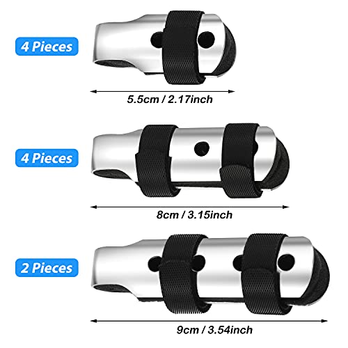 image for BBTO 10 Pieces Finger Splints Metal Padded Support Finger Stabilizer w