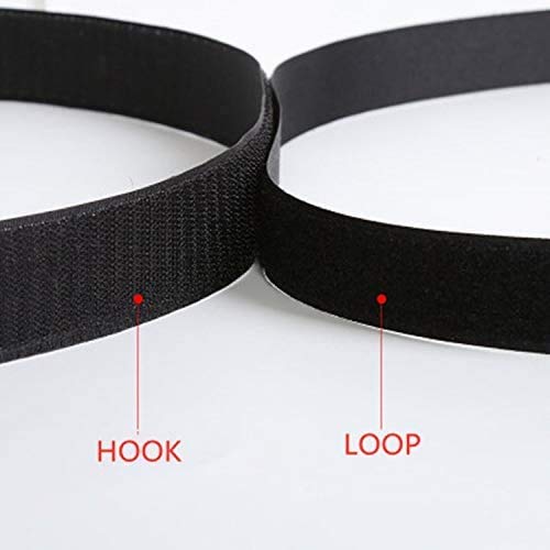 2 inch Wide Hook and Loop (5 Yard) Strips with Adhesive Hook and Loop Tape & Sticky Back (Black, 2 Inch)