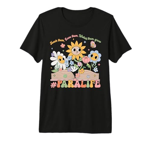 Paraprofessional Para Life Flower Teacher Back To School Premium Tri-blend T-Shirt