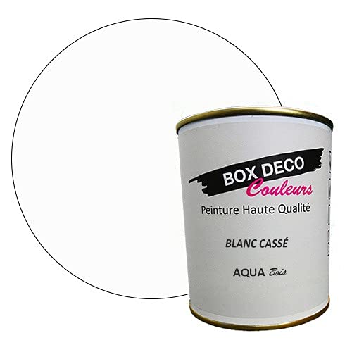BOX DECO COLORES Pintura mueble madera interior a base de acrílico con aspecto aterciopelado Aqua Madera – 750 ml/9m², blanco roto