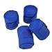NutriEss 4Pcs Horse Leg Bandage Soft Polyester Set Kit Hoop and Loop Fastener Guard for Dog Cow Cat Blue