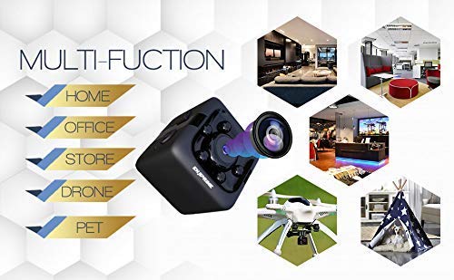 Spy Camera - Hidden Camera - Spy Camera Wireless Hidden- Nanny Cam Cop Cam - With 16 GB SD CARD Mini Cop Cam Action Cameras for Indoor or Outdoor, Home Office or Car Video Recorder HD and Night Vision