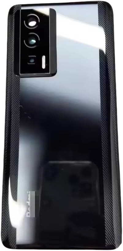 Compatible Rear Glass Back Cover for Xiaomi Redmi K60 Pro Model 22127RK46C – Battery Door Housing Replacement Part (Black)