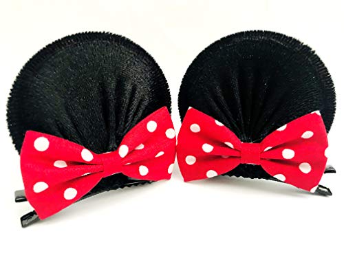 Red Polka Dot Bow Mouse Ears Clips for Baby Girls Toddlers Hair Clips