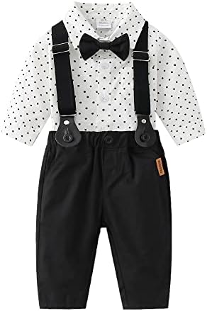 Boarnseorl Baby Boys Long Sleeve Gentleman Outfits Set