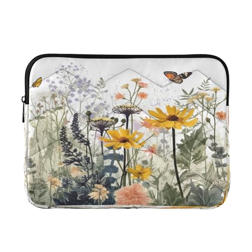 Funda para portátil Butterfly Flowers 13-14 pulgadas miniatura 1
