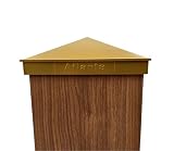 6x6 Post Cap (5.5") Gold Pyramid Point for Fences, Decks and Mailboxes by Atlanta Post Caps