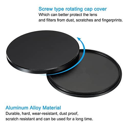 PATIKIL 67mm Lens Cap, Black Aluminum Alloy, Universal Front Metal Lens Filter Stacks Cap - Image 4