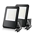 Simple Deluxe 140W Flood Lights Outdoor, 14000LM Bright LED Work Light with Plug, 6500K Daylight, IP66 Waterproof Security Lights Yard Lights, 2 Pack
