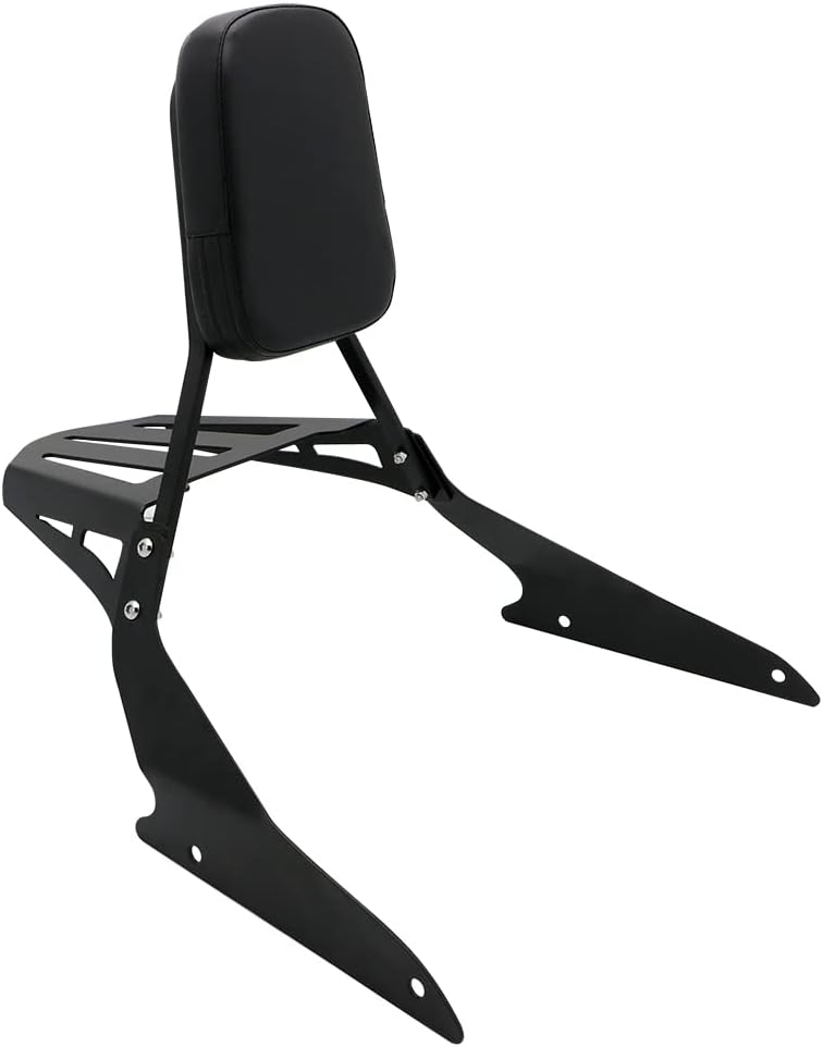 Passenger Backrest Sissy Bar With Luggage Rack Backrest Pad Fit For 2006-2014 SUZUKI BOULEVARD M109R 2007-2009 M109RZ L 2008-2009 M109R2 2011-2012 M109R L Edition 2015-2023 M109R Boss (Black)
