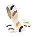 100 Mustache Stickers Roll - Moustache Party Favors (1-Pack)