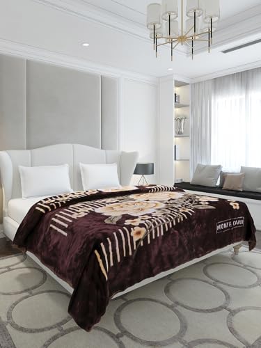 Image of Monte Carlo Double Bed Heavy Winter Blanket Marshal 2 Ply 850 GSM | 4.5 KG (240x220 CM), Maroon