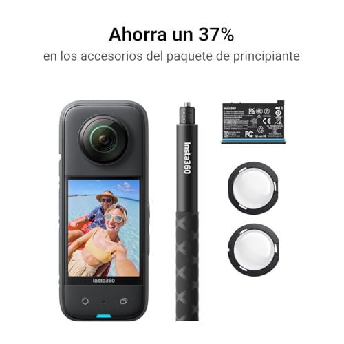 Miniatura 2 de Insta360 X3 Starter-Bundle - Cámara de acción Impermeable de 360° con Sensor de 1,27 cm (1/2 Pulgadas), 5,7 K 360°, Fotos de 72 MP a 360°, estabilización, Pantalla táctil de 5,8 cm (2,29 Pulgadas