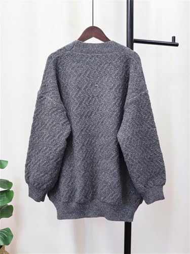 Women Denim Patchwork Knitted Cardigan Single-Breasted Contrast Color Sweater V-Neck3