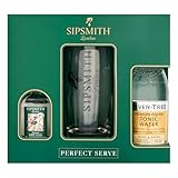 Sipsmith Gin Gift Set - The Sipsmith Perfect Serve Includes: 1x 5cl Sipsmith London Dry Gin, 1x Fever Tree Premium Inian Tonic Water & Sipsmith Hi-Ball Glass - Christmas Gin Gifts for Women, Men