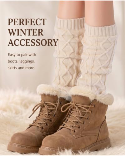 Image of Shihanee Winter Fleece Lined Leg Warmers for Women