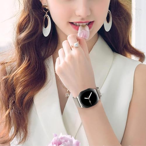 Image of VEMIGON Milanese Loop Metal Band Compatible with Samsung Galaxy Watch 8 40mm 44mm / Watch 8 Classic 46mm, Mesh Magnetic Stainless Steel Replacement Strap (Watch Not Included)