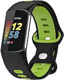 Chainfo kompatibel mit Fitbit Charge 5 Armband, Silikon Uhrenarmband Sportarmband NO220915 (Pattern 10)