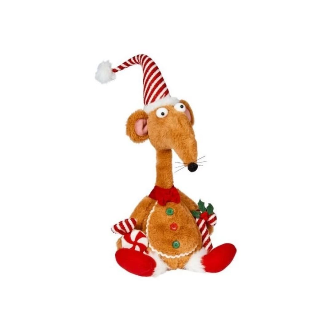 Marco Paul Jengibre Rate, 67 cm, felpa, decoración de Navidad, decoración del hogar, figura de animal independiente, estatua de tela esponjosa, decoración navideña para el hogar