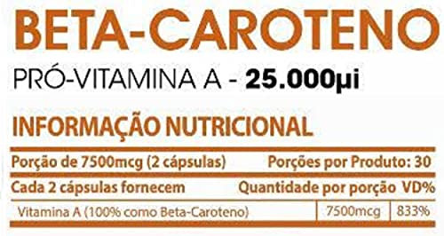 Beta-Caroteno Pró-Vitamina A Sunfood 60 Softgels