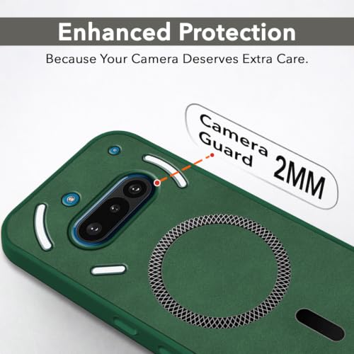 Image of Jkobi Leather Finish Back Cover Case for Nothing Phone 3A 5G (MagSafe Compatible Wireless Charging | Soft Touch | Camera Bump Protection)