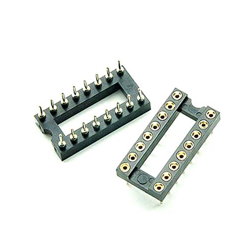 10pcs/lot DIP-16 Round Hole 16 Pins 2.54MM DIP 2.54 DIP16 IC Sockets Adaptor Solder Type 16 PIN IC Connector